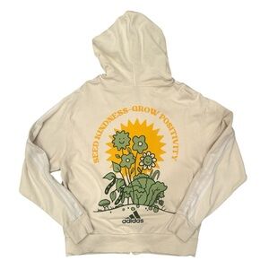 Adidas Alphabet Cartoon Hooded Full Zip with Graphic Design Sports Streetwear Lg